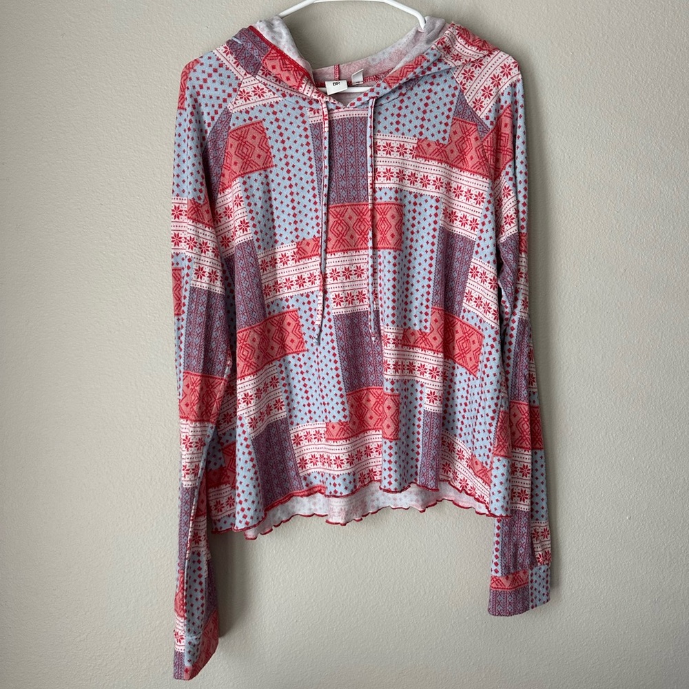 BP Colorful Patchwork Lounge Hoodie - size medium